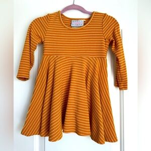 Striped Orange Kids Dress